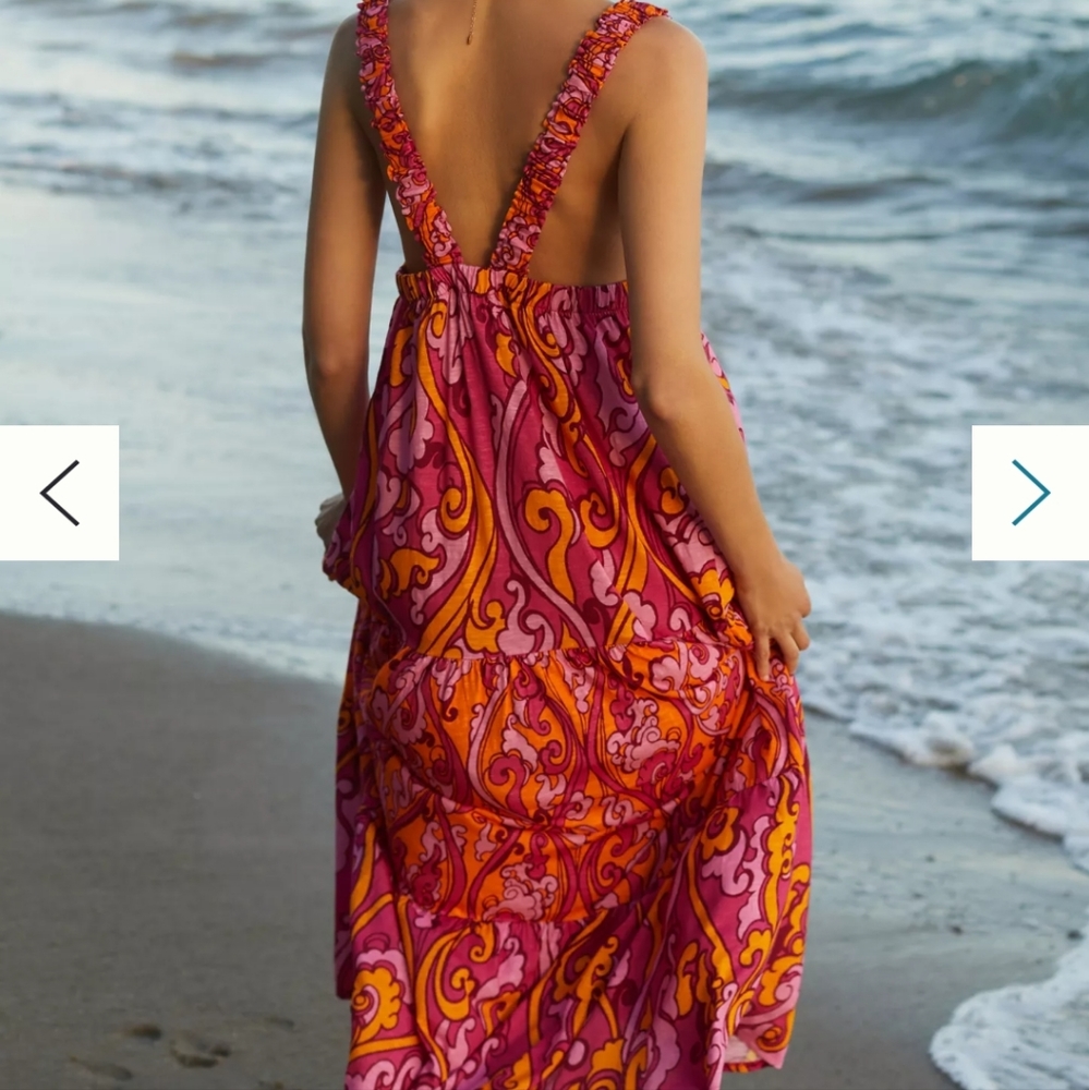 Anthropologie Maeve Maxi Dress Large - Picture 3 of 4